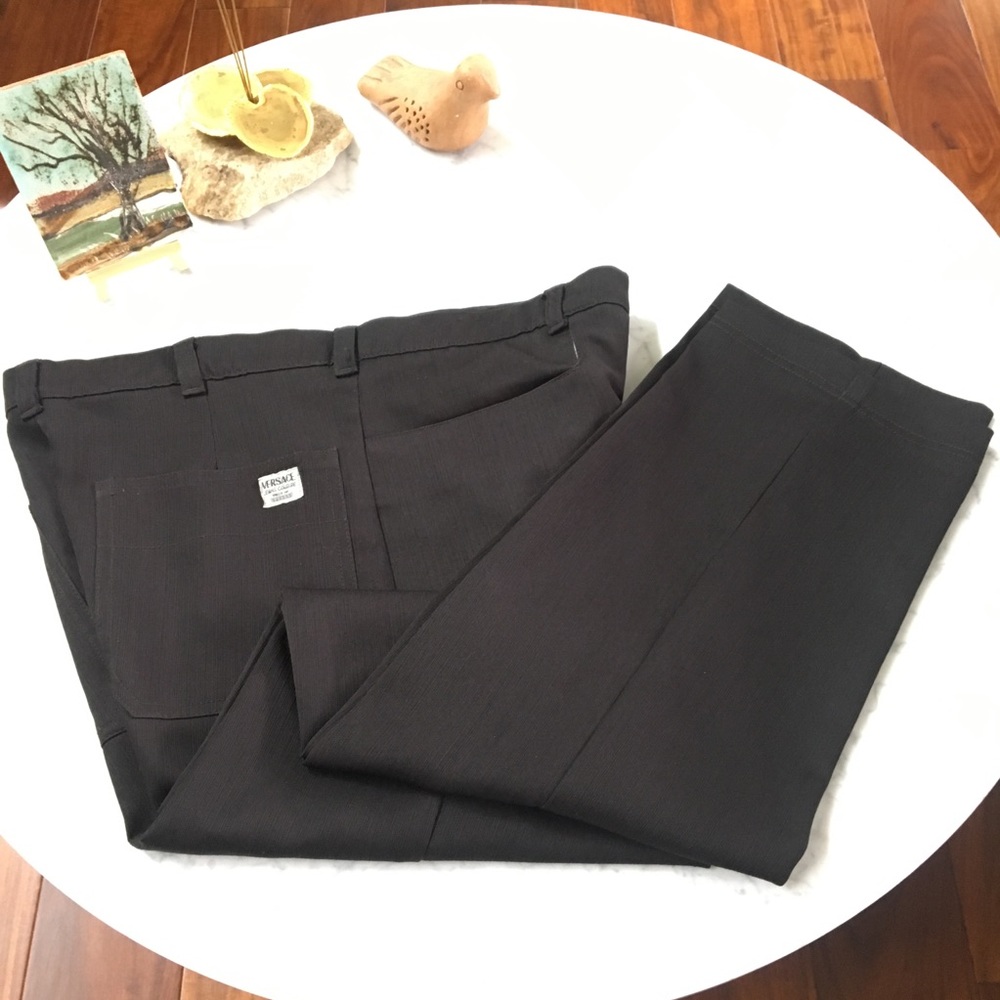VERSACE JEANS COUTURE Black Textured Pants